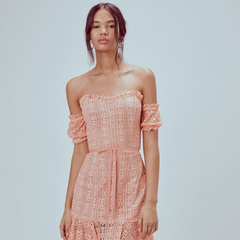 FL&L Dakota Lace Dress in pink